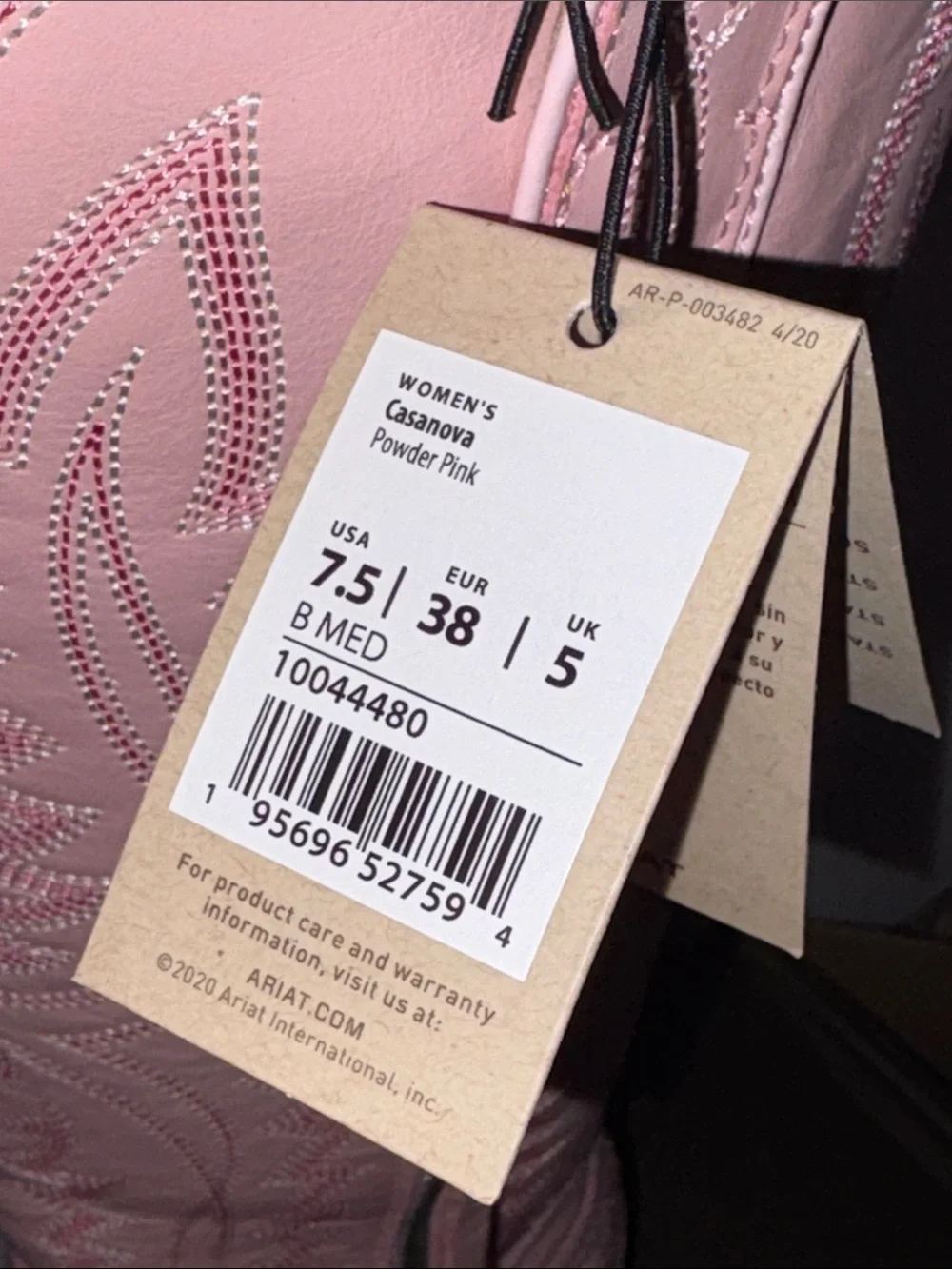 Ariat Powder Pink Casanovas
